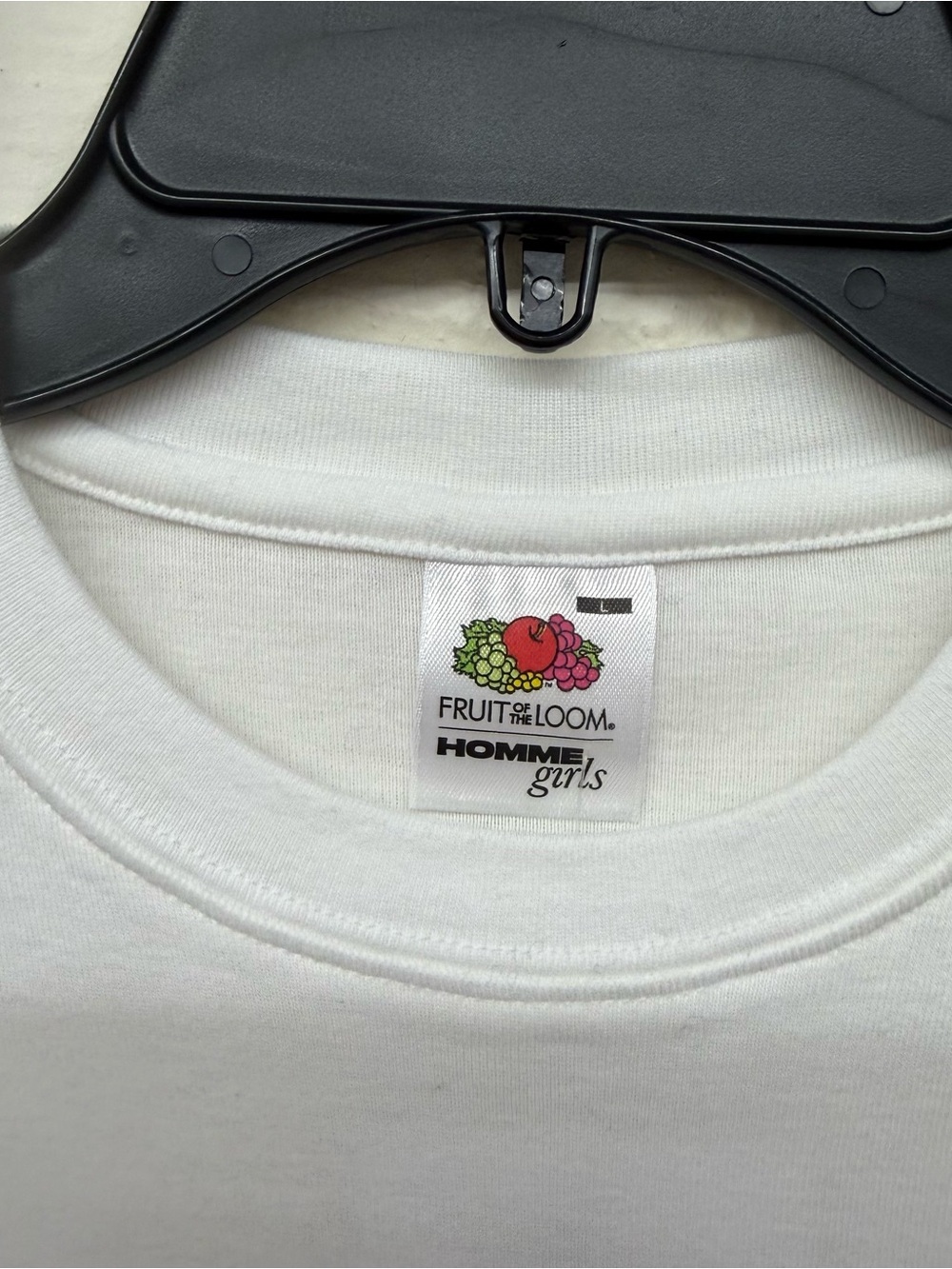 Homme Girls x Fruit of The Loom Baby Tee Double Logo - Picture 4 of 6